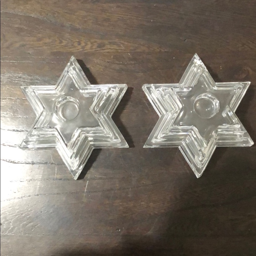 Waterford Jewish Star of David Candle holders